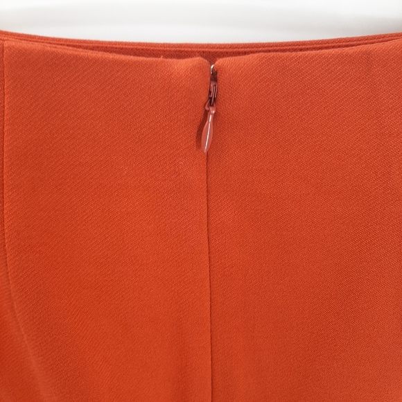 CAbi Burnt Orange Overlay Pencil Skirt sz 4 - Picture 6 of 9